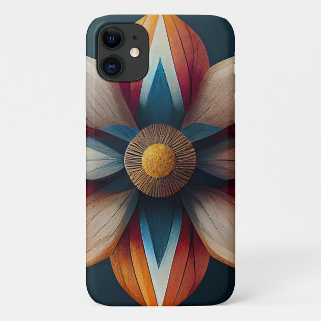 Capa Para iPhone 11 Na moda de Arte Floral Moderna Botânica Elegante (Verso)