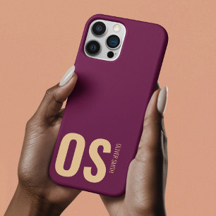Capa Para iPhone 11 Na moda Moderno Monograma Inicial Feminina