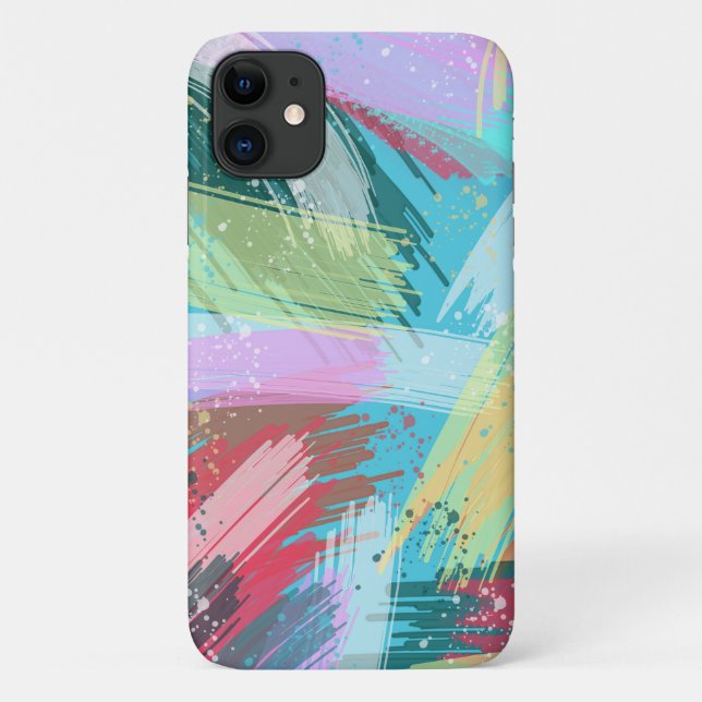 Capa Para iPhone 11 Na moda Pastel Colors Abstrato (Verso)