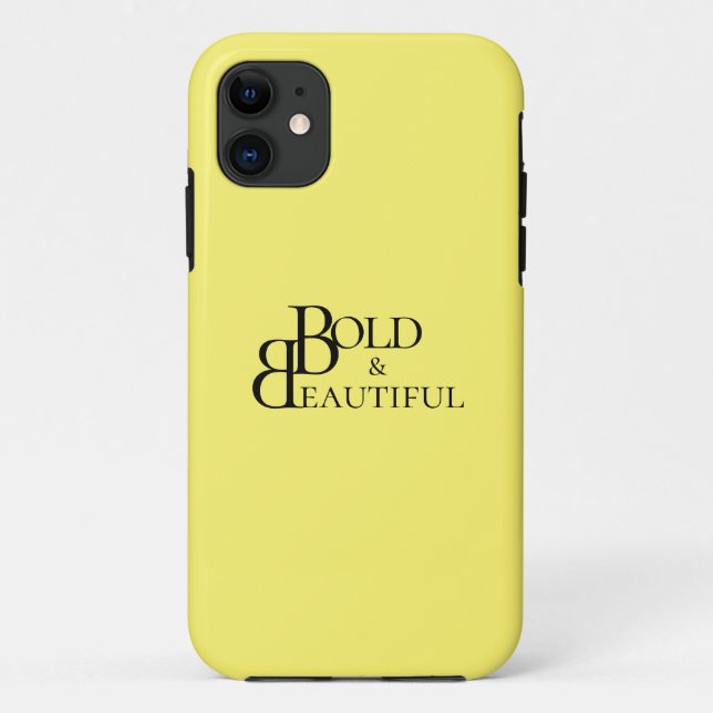 Capa Para iPhone 11 Na moda preto Monogramas - Design (Verso)