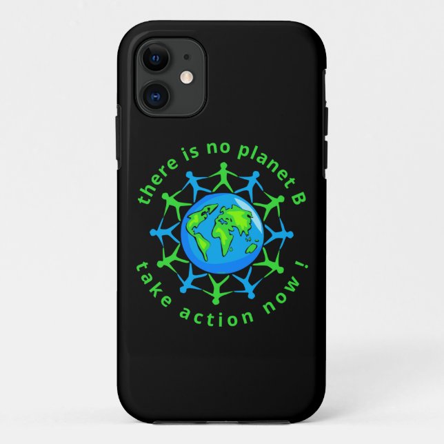 CAPA PARA iPhone 11 NÃO HÁ PLANETA B, AGIR AGORA! (Verso)