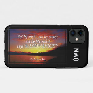 Capa Para iPhone 11 NÃO POR PODE NÃO PODER NEM ENERGIA   Zechariah 4:6
