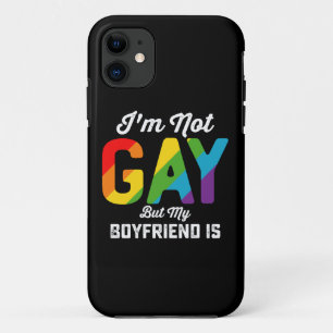 Capa Para iPhone 11 Não sou gay, mas meu namorado é engraçado Orgulho