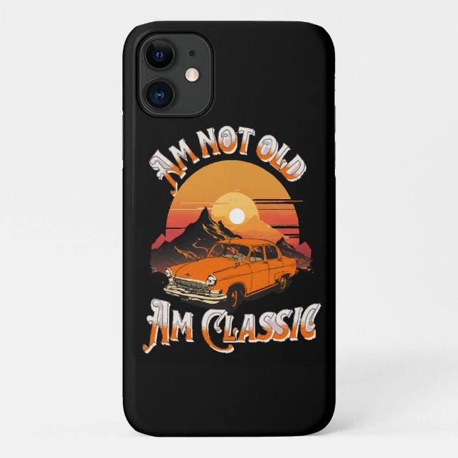 Capa Para iPhone 11 não sou velho sou clássico (Verso)