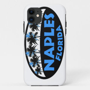 Capa Para iPhone 11 Nápoles Flóridas - Palmas pretas