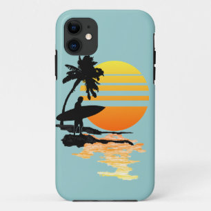 Capa Para iPhone 11 Nascer do sol surfando