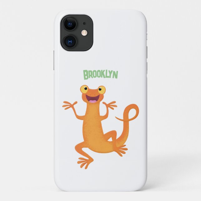 Capa Para iPhone 11 Nata-dançarina de laranja feliz e giro (Verso)