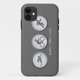 Capa Para iPhone 11 Natação Triathlon-Bike-Run iPhone 5 Case (cinza)