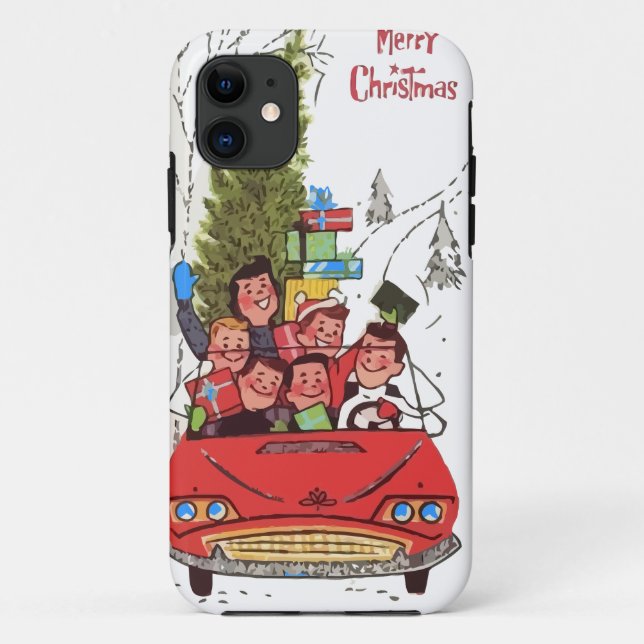 Capa Para iPhone 11 natais vintages (Verso)