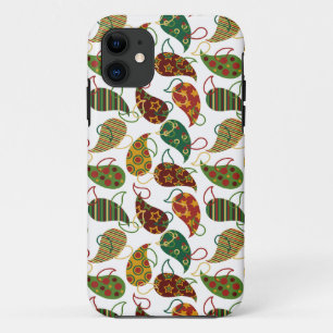 Capa Para iPhone 11 Natais vintages Paisley
