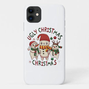 Capa Para iPhone 11 Natal branco ;NATAL FEIO