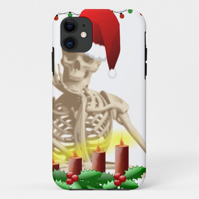 Capa Para iPhone 11 natal crânio (Verso)