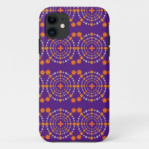 Capa Para iPhone 11 Natal das Flores do Jardim Verde e Laranja bonito