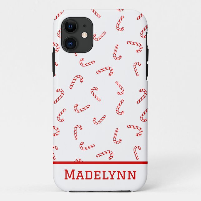 Capa Para iPhone 11 Natal Personalizado de Cana de Açúcar (Verso)