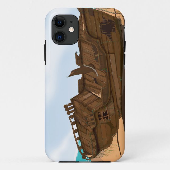 Capa Para iPhone 11 Naufrágio do Beached (Verso)