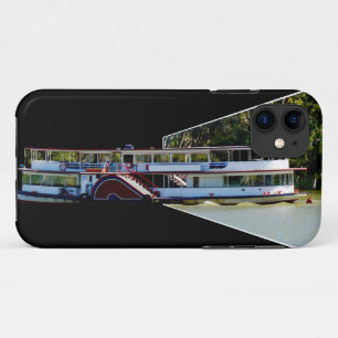 Capa Para iPhone 11 Navio a vapor De Vintage Paddle No Rio,