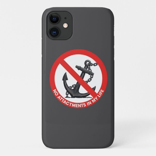 Capa Para iPhone 11 Nenhum apego na minha vida (Verso)