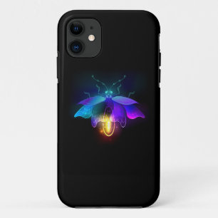 Capa Para iPhone 11 Neon Firefly a preto