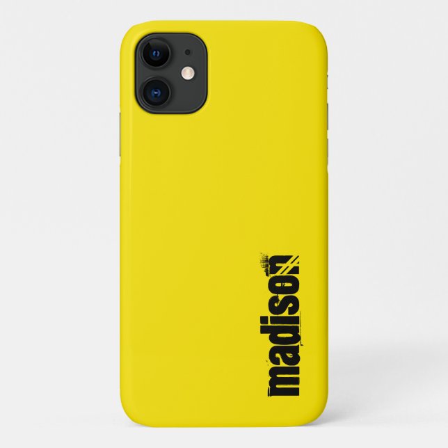 Capa Para iPhone 11 Neon Fluorescente Amarelo (Verso)