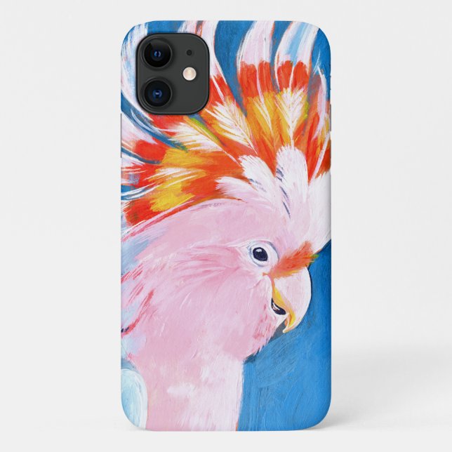 Capa Para iPhone 11 Neon Mohawk - Cockatoo Rosa (Verso)