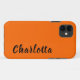 Capa Para iPhone 11 Neon Sunset Orange Solid Color Personalizar (Back (Horizontal))
