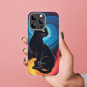 Capa Para iPhone 11 Neon Swrills a cores preto e azul