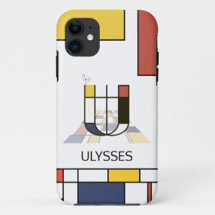Capa Para iPhone 11 Neoplasticismo Exclusivo Monograma de Arte. Letra 