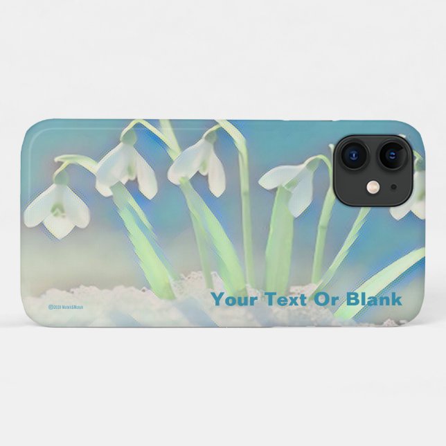 Capa Para iPhone 11 Neve Azul (Verso (horizontal))