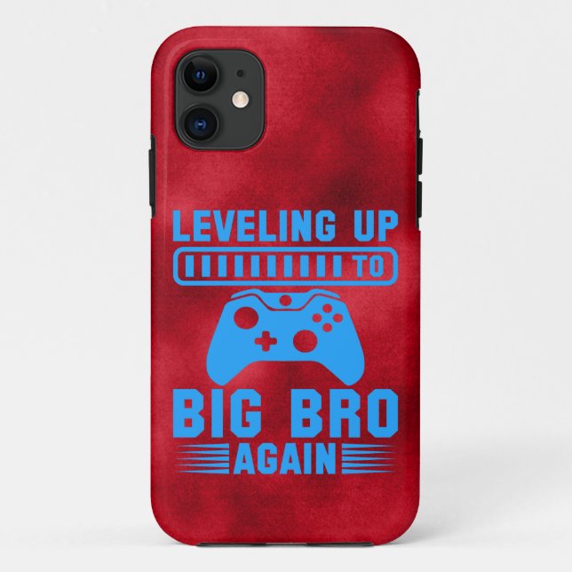 Capa Para iPhone 11 Nivelando para o Big Bro Novamente Vermelho e Azul (Verso)
