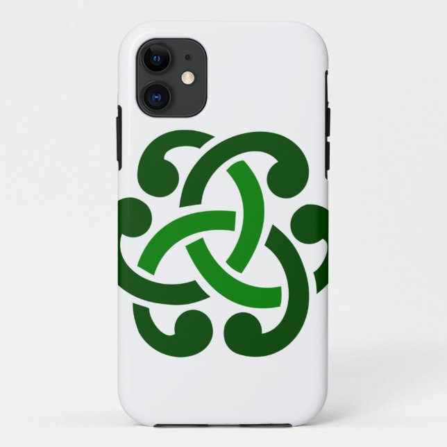 Capa Para iPhone 11 Nó Celta Verde Escuro (Verso)