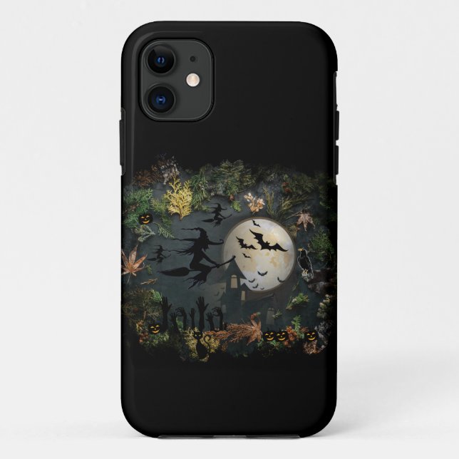 Capa Para iPhone 11 Noite da Festa das Bruxas (Verso)