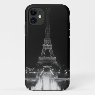 Capa Para iPhone 11 Noite de Eiffel da torre de Paris Fontains do