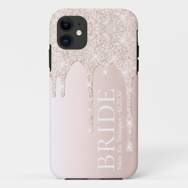 Capa Para iPhone 11 Noiva Futuro Sra Brilho Rosa (Verso)