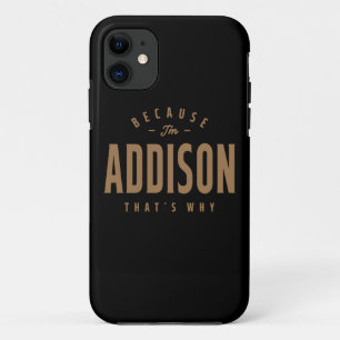 Capa Para iPhone 11 Nome Addison Nome de Aniversário Personalizado Add