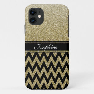 Capa Para iPhone 11 Nome da Glitter do Elegante Dourado Elegante Perso