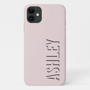 Capa Para iPhone 11 Nome da tipografia ousada bege moderno