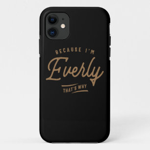 Capa Para iPhone 11 Nome de Aniversário Personalizado Everly