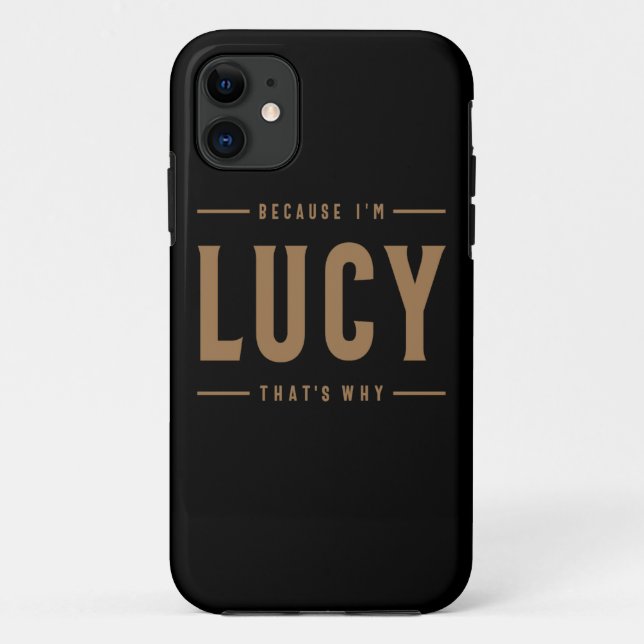 Capa Para iPhone 11 Nome de Lucy Nome de Aniversário Personalizado Luc (Verso)
