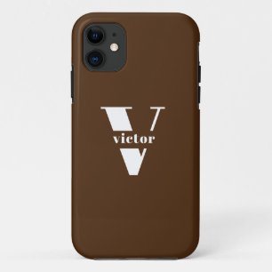 Capa Para iPhone 11 Nome do Monograma Personalização inicial alterável