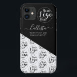 Capa Para iPhone 11 Nome do Padrão do Bloco de Cores do Logotipo Comer<br><div class="desc">Esta capa de telefone de negócios moderna e simples é perfeita para qualquer cabeleireiro, maquiador, tecnologia de unhas, estética, estética, padeiro, cozinheiro e muitas outras profissões. Ele apresenta um lugar para o seu logotipo no topo, com seu nome e título em cima de um bloco de cores bonitinhas na diagonal...</div>
