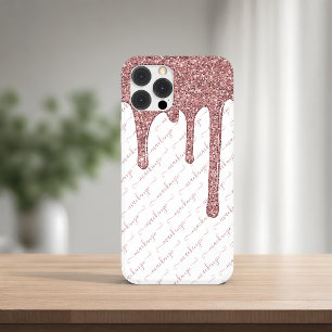 Capa Para iPhone 11 Nome do Script de Drives Dourados Glitter Rose Whi