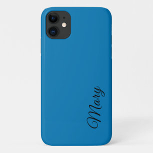 Capa Para iPhone 11 Nome Elegante Minimalista de Cor Sólida do Oceano