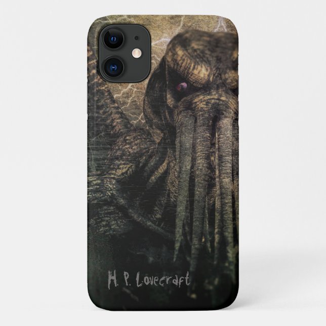 Capa Para iPhone 11 Nome Personalizado Cthulhu (Verso)