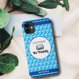 Capa Para iPhone 11 Nome Personalizado da Canoa Ocupada do Padrão Retr