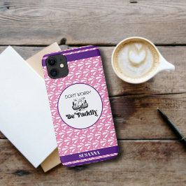 Capa Para iPhone 11 Nome Personalizado da Canoa Otter Padrão de Água R