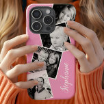 Capa Para iPhone 11 Nome Personalizado da Colagem de Fotos do Instagra<br><div class="desc">Caso Personalizado do iPhone 11 Personalizado Colagem de Fotos do Instagram Rosa. Este moderno design de tendências apresenta um lugar para fotos do estilo instagram quadrado. Adicione seu nome ou texto para personalizar ainda mais este design DIY personalizado e escolha sua própria cor de fundo.</div>