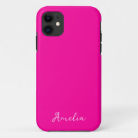 Nome personalizado de Cor Sólida Neon-Pink