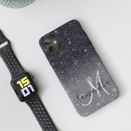 Capa Para iPhone 11 Nome Personalizado de Mineração de Mineração Preta