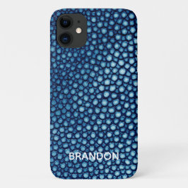 Capa Para iPhone 11 Nome Personalizado do Impressão da Pele Azul Escór