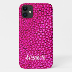 Capa Para iPhone 11 Nome Personalizado do Impressão do Rosa Quente da